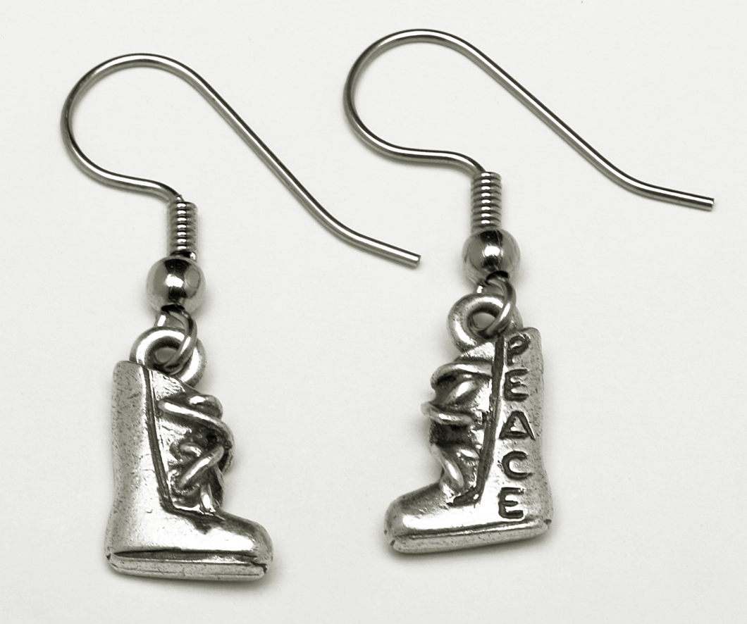 Armor of God Boot of Peace Earrings